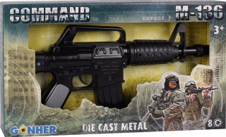 Pištoľ pre deti - Gonher Metal Machine Rifle 136/6 8Naboi