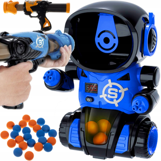 Shooting Robot Game do Target 2 pištole + 2 farby gule a zvuk