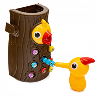 Magnetická arkádová hra Worm Woodpecker