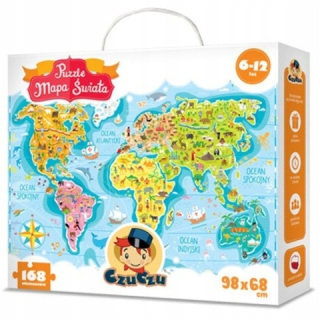 Fat Puzzle Mapa sveta 168 Elements 6 czucz