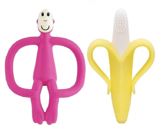 Hryzadlo pre batoľa - Baby baby banán masy zubná kefka