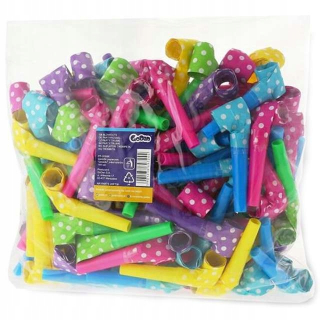 Papierové píšťaly valcované do farebných bodiek 144pcs