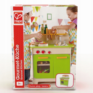 Detská kuchynka - HAPE 3101 Drevená zelená kuchyňa
