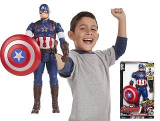 Akčná figúrka, postavička - HASBRO kapitán Amerika pohybujúca figúrka zvuk 30cm