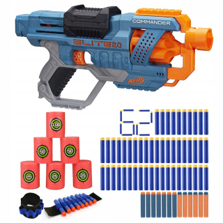 Pištoľ pre deti - Hasbro Nerf Elite 2.0 Commander + add-ons