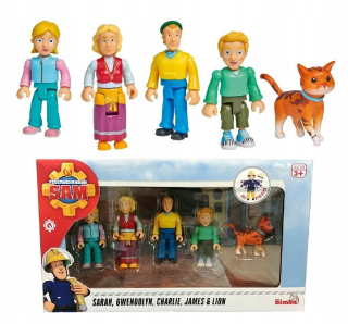 Rodinná súprava Hasič SAM Jones s 5 figúrkami Simba
