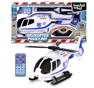 Helikoptéra - Policajný vrtuľník + pilot článok zvuková a svetelná