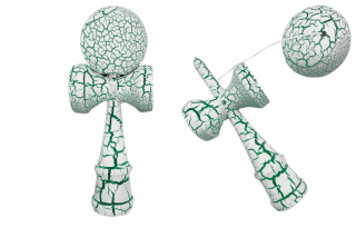 Hit Kendama drevená japonská hra White-Green