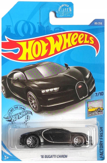 Autíčka zostava - Hot Wheels 16 Fresh Bugatti Chiron Factory 7/10 1: