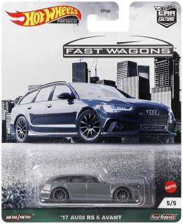 Autíčka zostava - Hot Wheels 17 Audi RS 6 Avant Rýchla vagónov 5/5 1:64