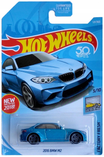 Autíčka zostava - Hot Wheels 2016 Fresh BMW M2 modrej Factory 3/1