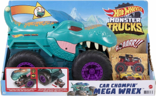 HOT WHEELS Autopožierač áut Mega Wrex Monster Truck Svetelný zvuk GYL13