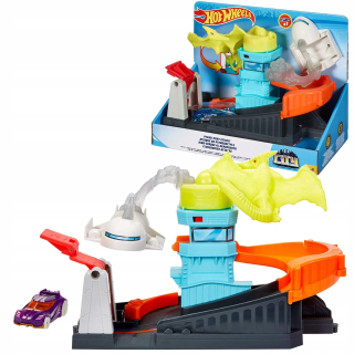 HORKÉ KOLESÁ MESTO SADA NA ÚTOČNÝ PTEROSAURY AUTOMATICKÝ MATTEL