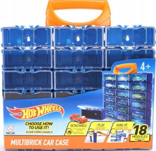 Autíčka zostava - Hot Wheels Big Case Kufor garáž pre 18 vozov
