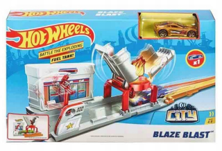 Hot Wheels Fjn36 City Fire na stanici + auto
