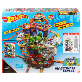 Hot Wheels Mega Parkovanie Garáž T-REX 2 Cars GJL14