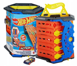Autíčka zostava - Hot Wheels Dropded Racetrack Garáž + Car