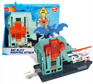 Autíčka zostava - Hot Wheels sada Bat útok + 1 Auto GJK90