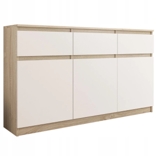 Mobene Moderná komoda 120 x 40 x 98 cm, matný dub sonoma