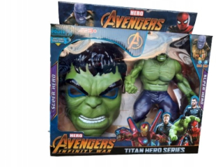 Akčná figúrka, postavička - Hulk figúrka Sound Avengers Large + maska
