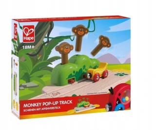 Drevená dráha pre deti - HAPE TOR s pop-up opice. Predaj !!!