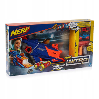 Detská zbraň - Hasbro Nerf Longshot Nitro Smash launcher + 2 Sam