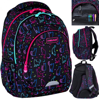 Head viackomorový školský batoh biely, čierny, viacfarebný, 20 l
