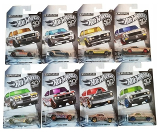 Sada 8 ks. 50. výročie Zamac Hot Wheels