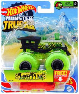Autíčka zostava - Hot Wheels LOCO PUNK Super - Truck Monster Trucks