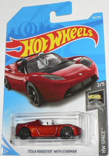 Autíčka zostava - Hot Wheels - Tesla Roadster s Starman