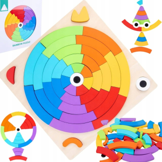 DREVENÉ PUZZLE MEGADIDI DÚHOVÉ KOLESO