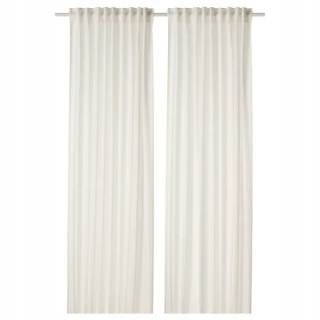 Závesy do detskej izby - IKEA DYTAG Curtain 2 ks biela 145x300cm