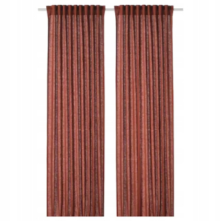 Závesy do detskej izby - IKEA Dytag Curtain 2 kusy červenohnedé 145x300cm