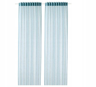 Záclony do detskej izby - IKEA Gjertrud záclony / záclony 145x300cm modrá