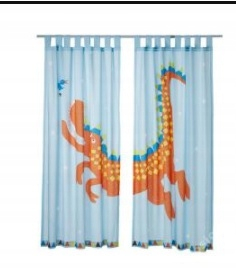 Závesy do detskej izby - IKEA HELTOKIG Záclony 2 ks 175x120 cm