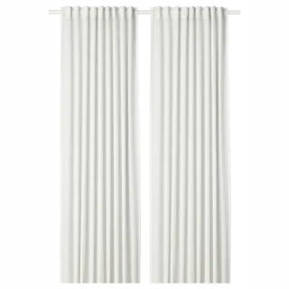Závesy do detskej izby - IKEA HILJA CLUTTAIN 2 ks. Biela 145x300 cm