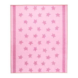 Koberec do detskej izby - IKEA HIMMELSK Pink koberec vo hviezdach 133x160 cm