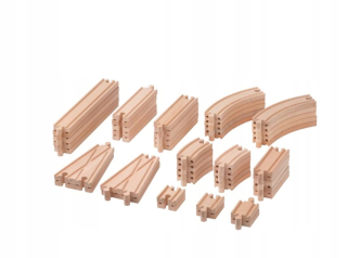 Drevená dráha pre deti - IKEA LILLABO Drevené fronta track 50 prvkov