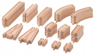 Drevená dráha pre deti - IKEA LILLABO nachádza 50 skladieb drevené fronta
