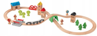 Drevená dráha pre deti - ++ IKEA LILLABO vlak a skladby 45 ks