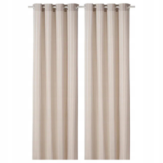 Závesy do detskej izby - Ikea Majrid Curtain 2 ks BEIGE 145X300CM