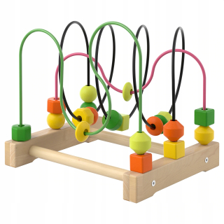 Drevená dráha pre deti - IKEA MULA káblové auto puzzle Vzdelávacie!