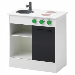 Detská kuchynka - IKEA NYBADAK kuchyňa pre deti na hranie biela