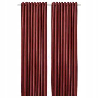 Závesy do detskej izby - IKEA SANELA Zatemňovacie závesy hnedé 140x300