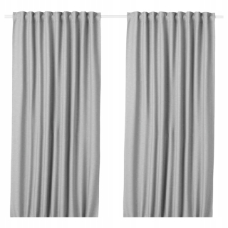 Závesy do detskej izby - IKEA VILBORG Zatemňovacie závesy sivé 145x300cm