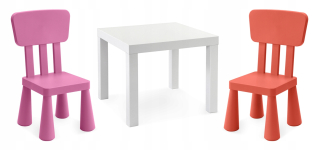 Stôl IKEA LACK +2 stoličky MAMMUT mamut ZADARMO