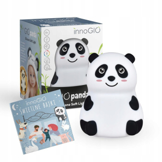 Nočná lampa do detskej izby - Innogio Gio Panda Midi silikón Lamp