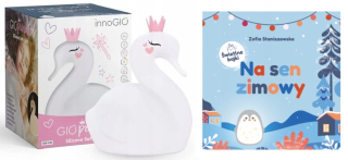 Nočná lampa do detskej izby - Innogio Silicone Princess Lamp Swan Colors
