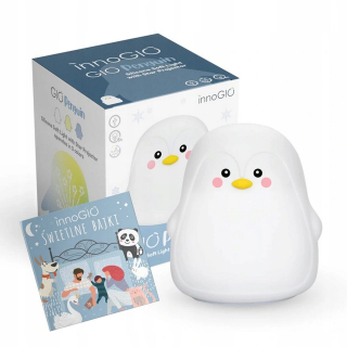 Nočná lampa do detskej izby - INNOGIO silikón svetlometu Penguin 100 projektor