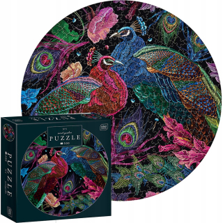 Interdruk puzzle 500 el okrúhle okrúhle záhradné vtáky Plaw Priemer 63 cm